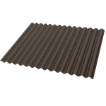 Corrugated Roof Sheet [Shinko Zinc] Thickness  0.5 mm Length  6 meter Brown Color